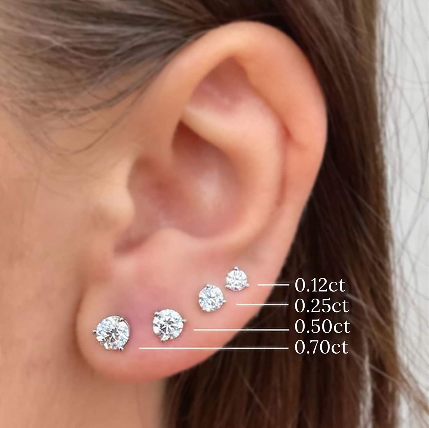 Natural Diamond Stud Earrings (1/2 cttw)