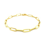Yellow Gold Bold Paperclip Chain Bracelet