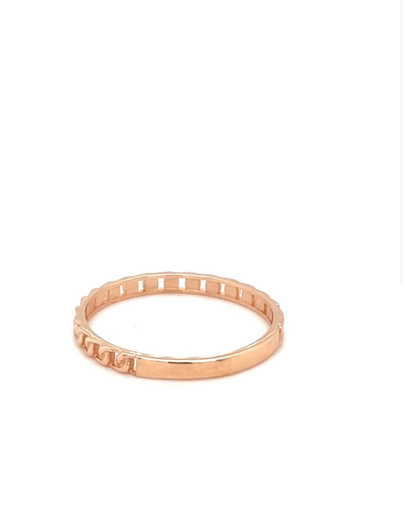Bead Ring in 14k Rose Gold